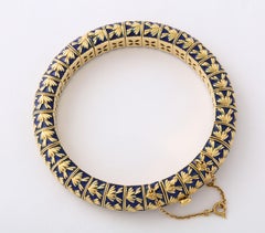 Tiffany Bracelet 18K Gold And Enamel 1960s Made In France