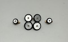 Tiffany & Co Paris Art Deco Cufflinks & Studs in Gold, Onyx, MOP and Diamonds