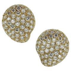 Tiffany & Co. Pavé Diamond Bean Earrings