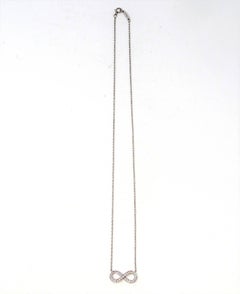 Tiffany & Co. Pave Diamond Infinity Pendant Necklace in Platinum