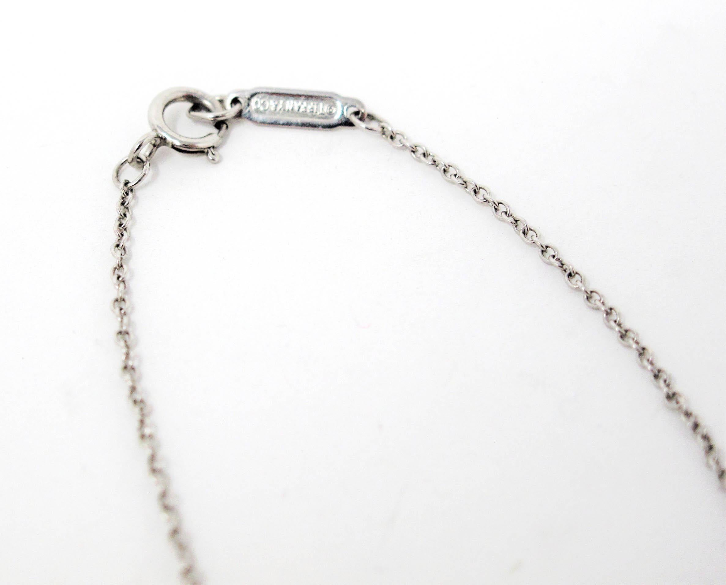 Women's Tiffany & Co. Pave Diamond Infinity Pendant Necklace in Platinum