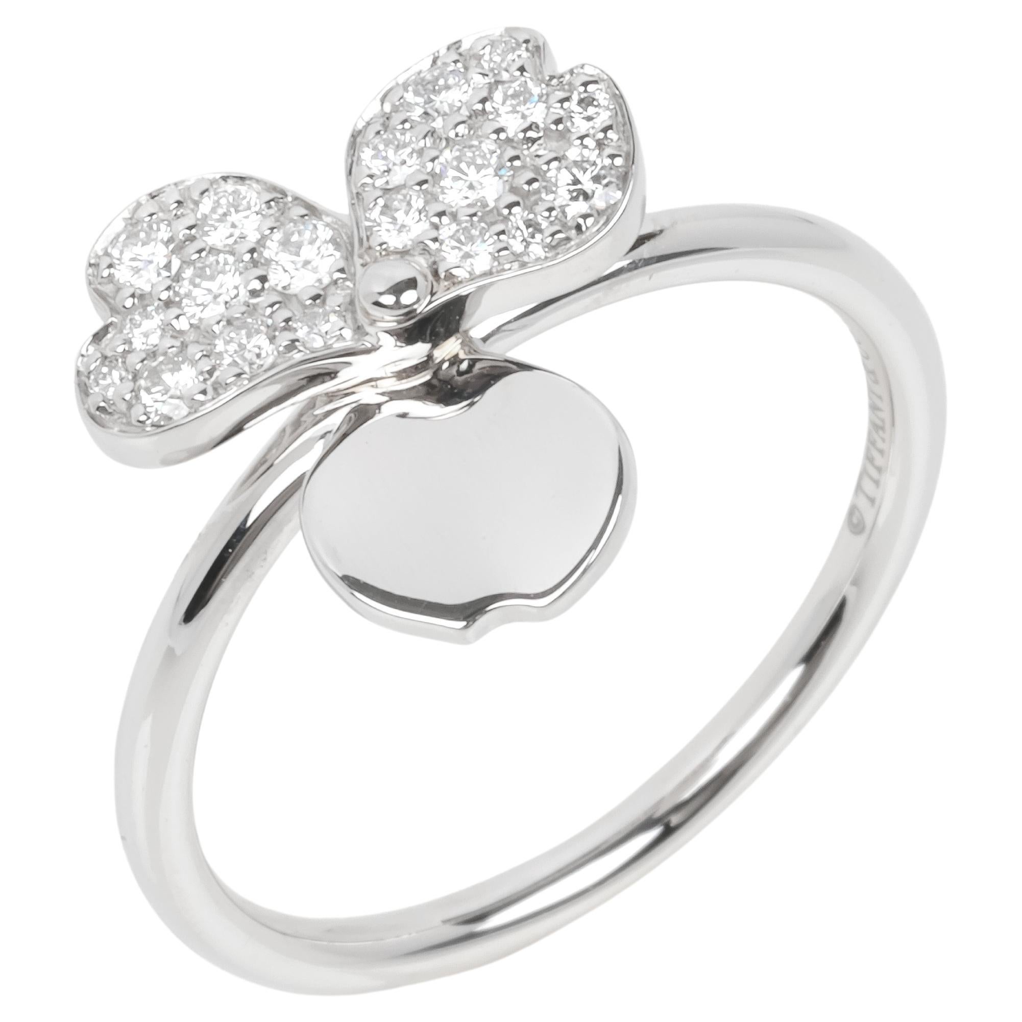 Tiffany & Co. Anillo Flores de Papel de Platino con Diamantes Pave