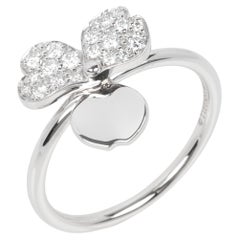 Tiffany & Co. Anillo Flores de Papel de Platino con Diamantes Pave