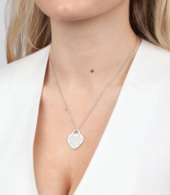 Tiffany & Co. Pave Diamond Platinum Return To TIffany Heart Pendant