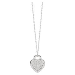 Tiffany & Co. Pave Diamond Platinum Return To TIffany Heart Pendant