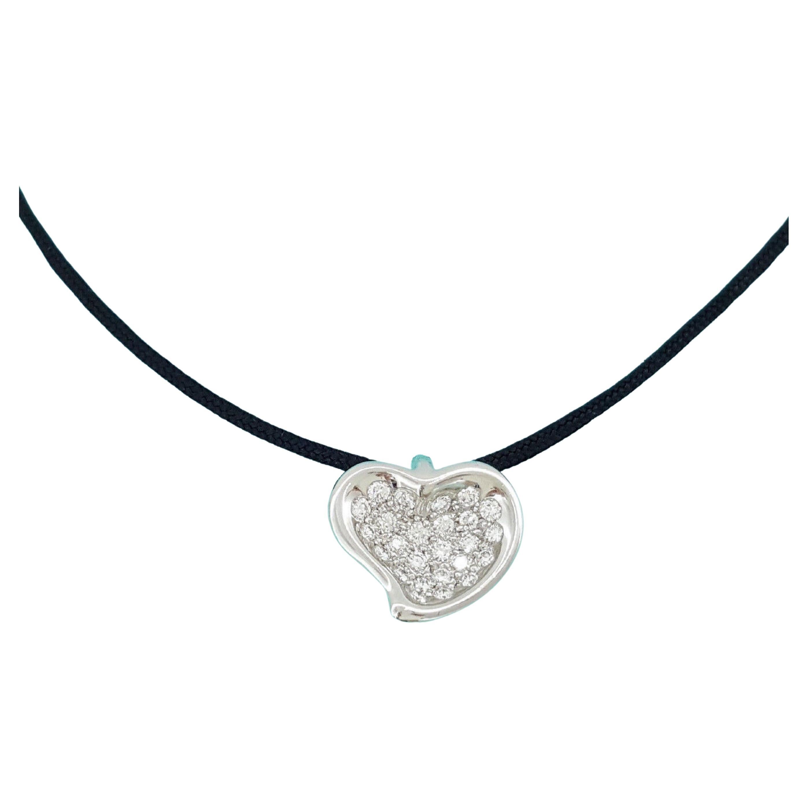 Tiffany & Co. Pave-Anhänger-Halskette (Rundschliff) im Angebot
