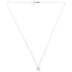 Tiffany & Co. Peace Pendant 18 Karat White Gold with Diamonds Necklace