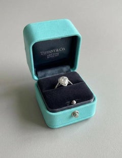Tiffany & Co. Pear-Shaped Halo Diamond Engagement Ring