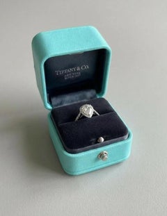 Tiffany & Co. Pear-Shaped Halo Diamond Engagement Ring