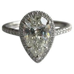 Tiffany & Co. Pear-Shaped Halo Diamond Engagement Ring