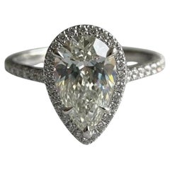 Tiffany & Co. Pear-Shaped Halo Diamond Engagement Ring