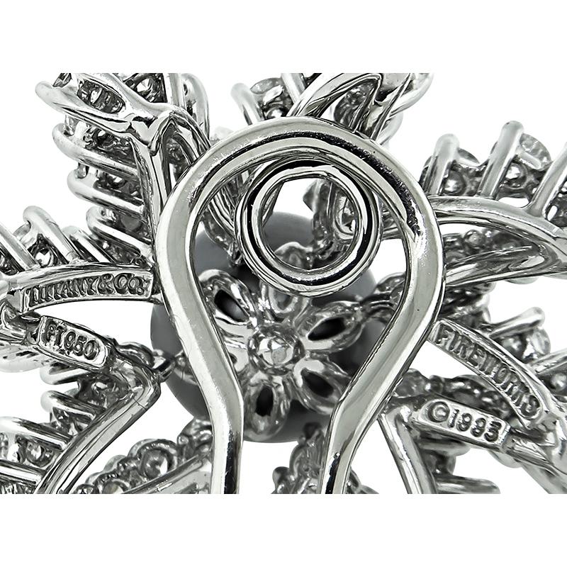 Boucles d'oreilles feux d'artifice en perles de 4,00ct de diamants de Tiffany & Co Bon état - En vente à New York, NY