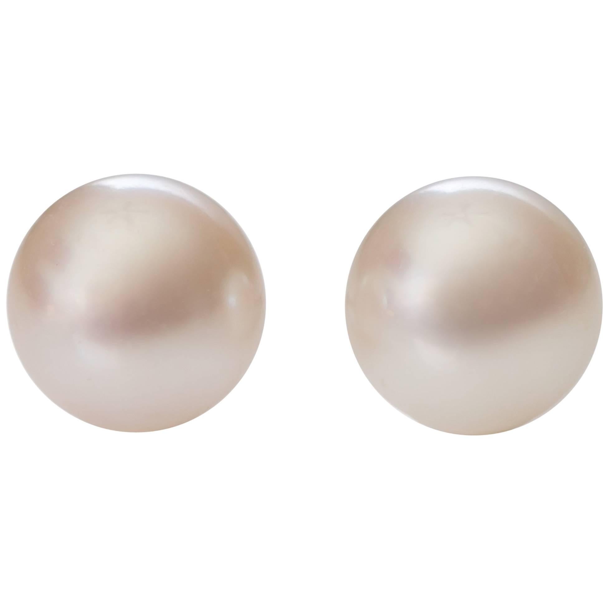 Tiffany 
Co. Pearl and 18 Karat White Gold Earrings
