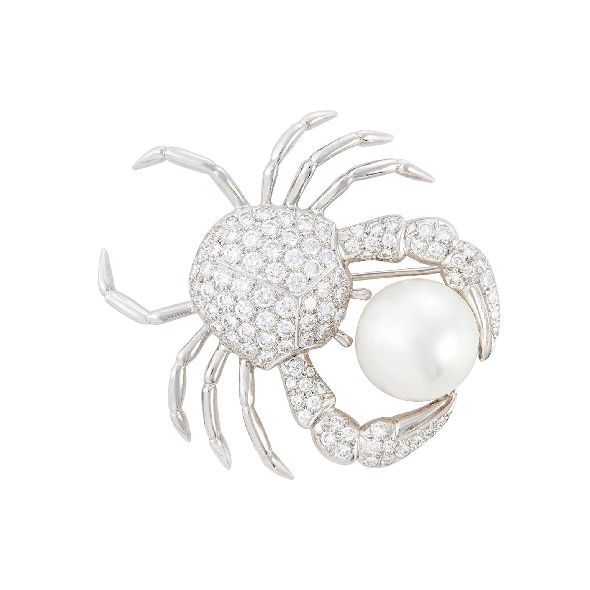Tiffany 
Co. Broche crabe en perles et diamants