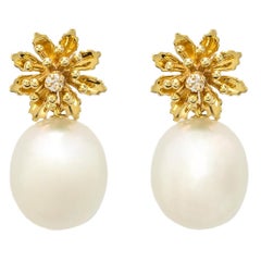 Tiffany 
Co. Pearl and Diamond Earrings