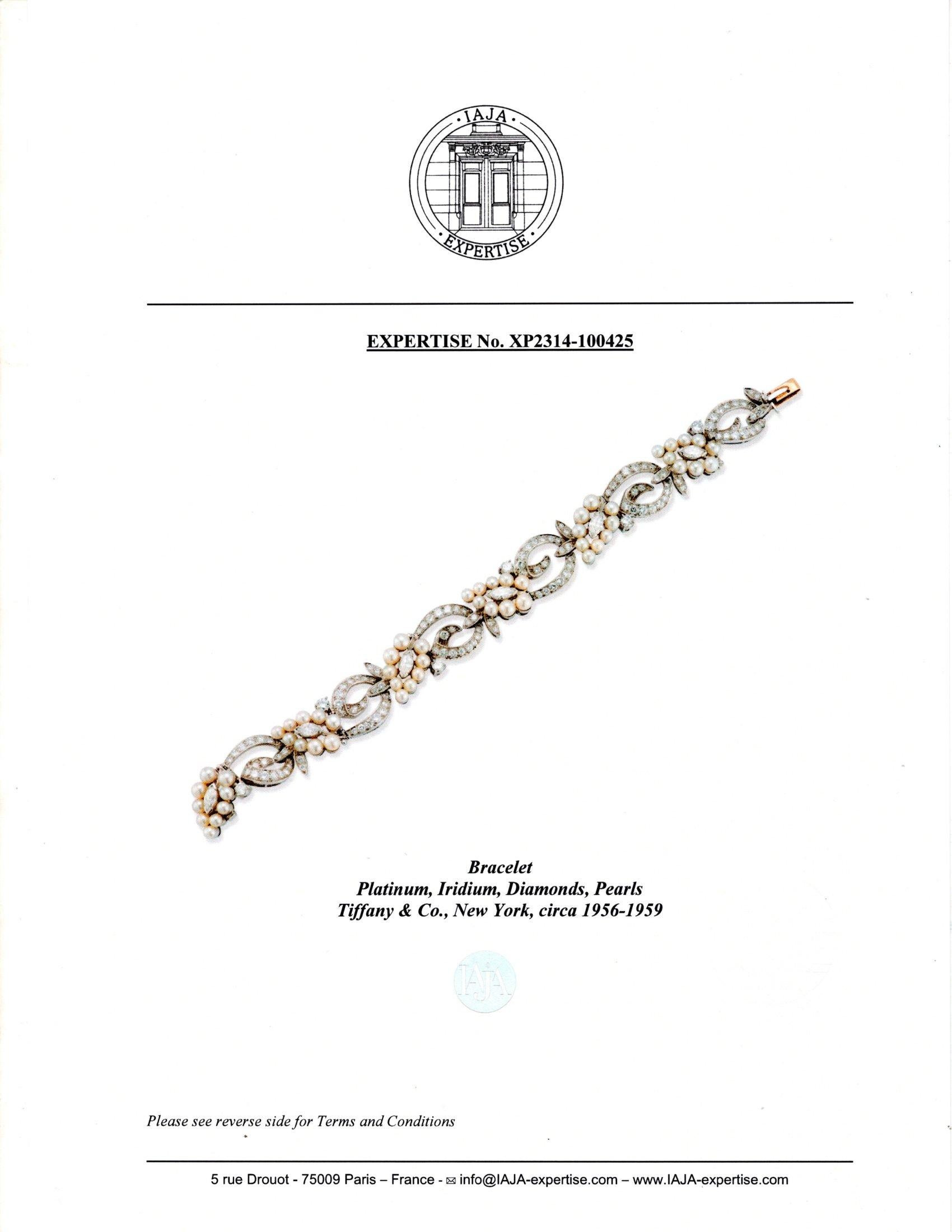 Tiffany & Co Pearl & Diamond Bracelet For Sale 5