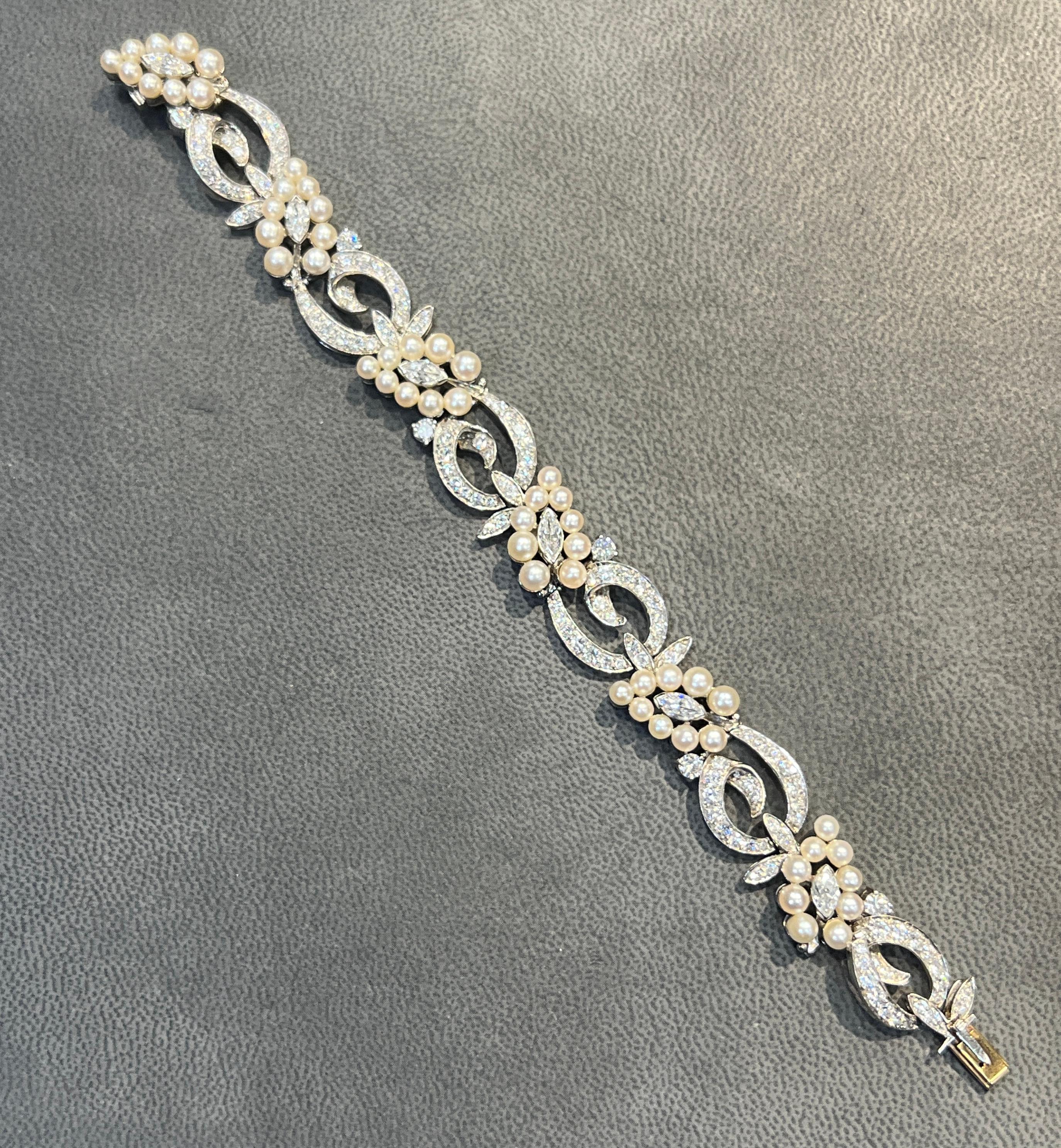 Tiffany & Co Pearl & Diamond Bracelet For Sale 2