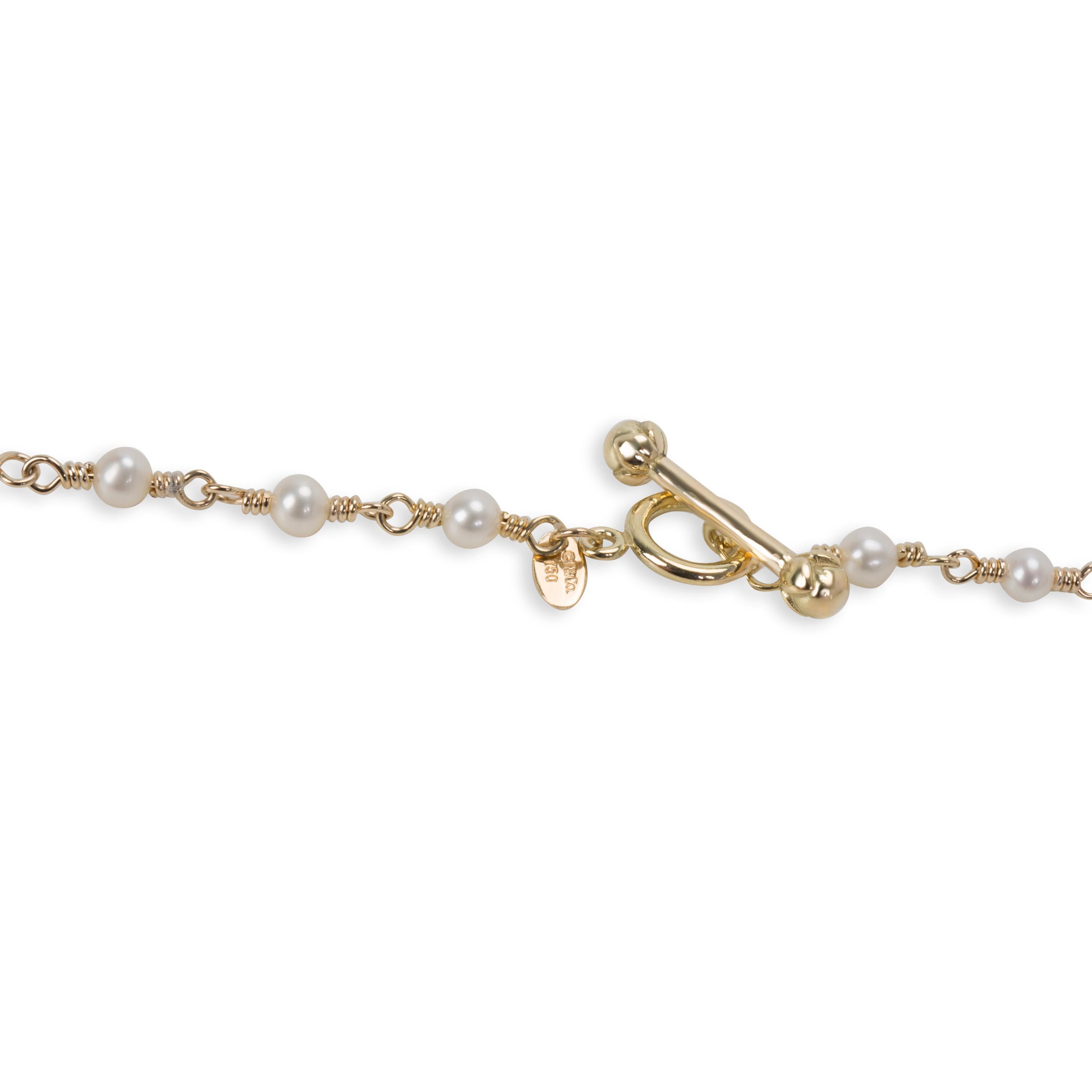 Women's Tiffany & Co. Pearl Necklace in 18 Karat Yellow Gold