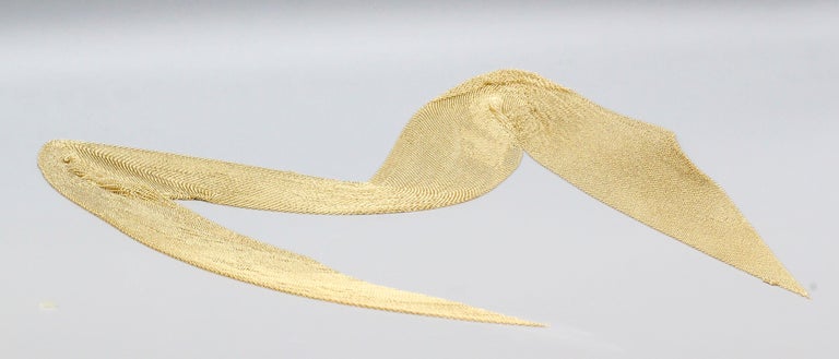 Women's or Men's Tiffany & Co. Peretti 18 Karat Yellow Gold Mesh Scarf Necklace
