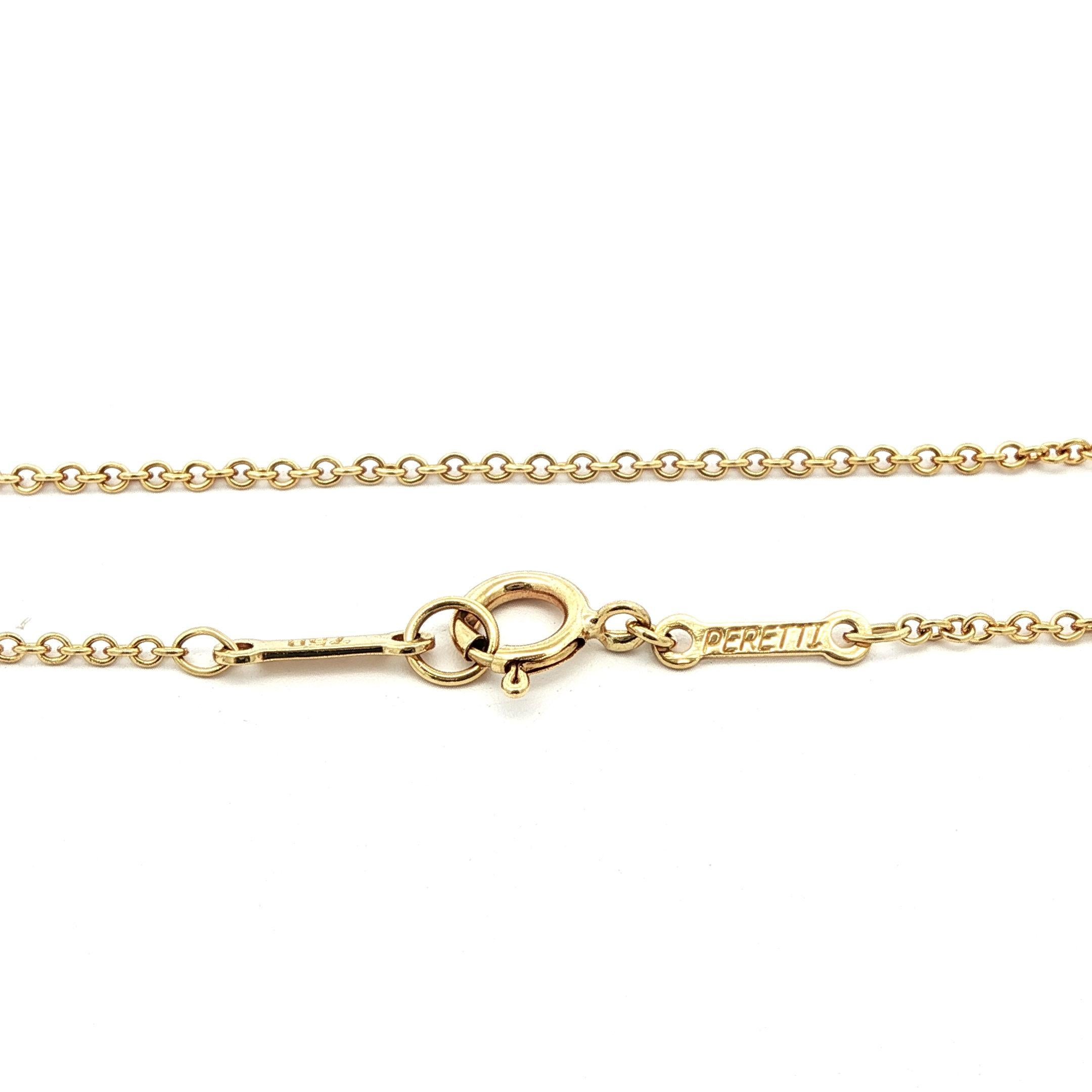 Tiffany & Co. Collana Peretti in oro 18k con solitario di diamanti da 1,25 ct. 1