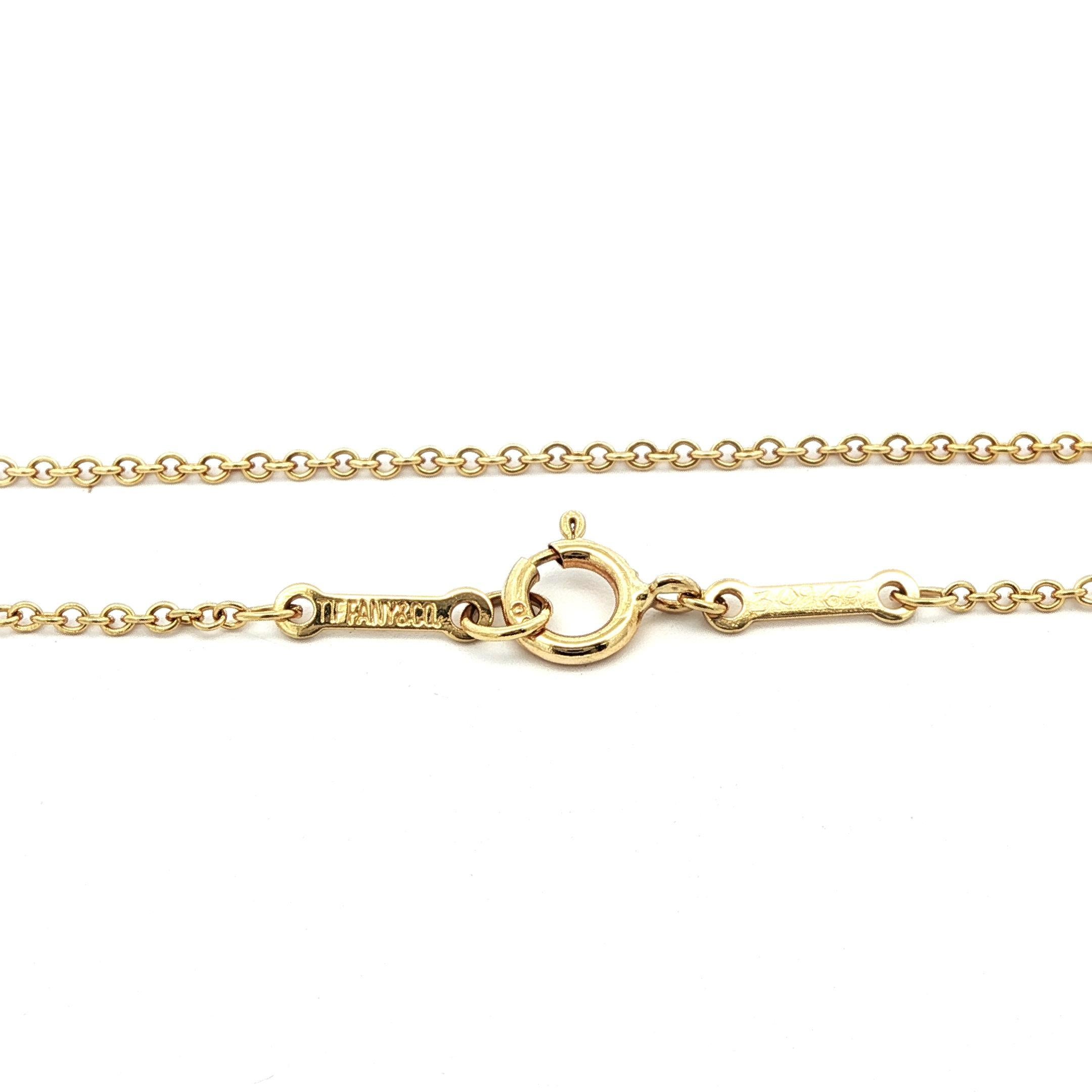 Tiffany & Co. Collana Peretti in oro 18k con solitario di diamanti da 1,25 ct. 2