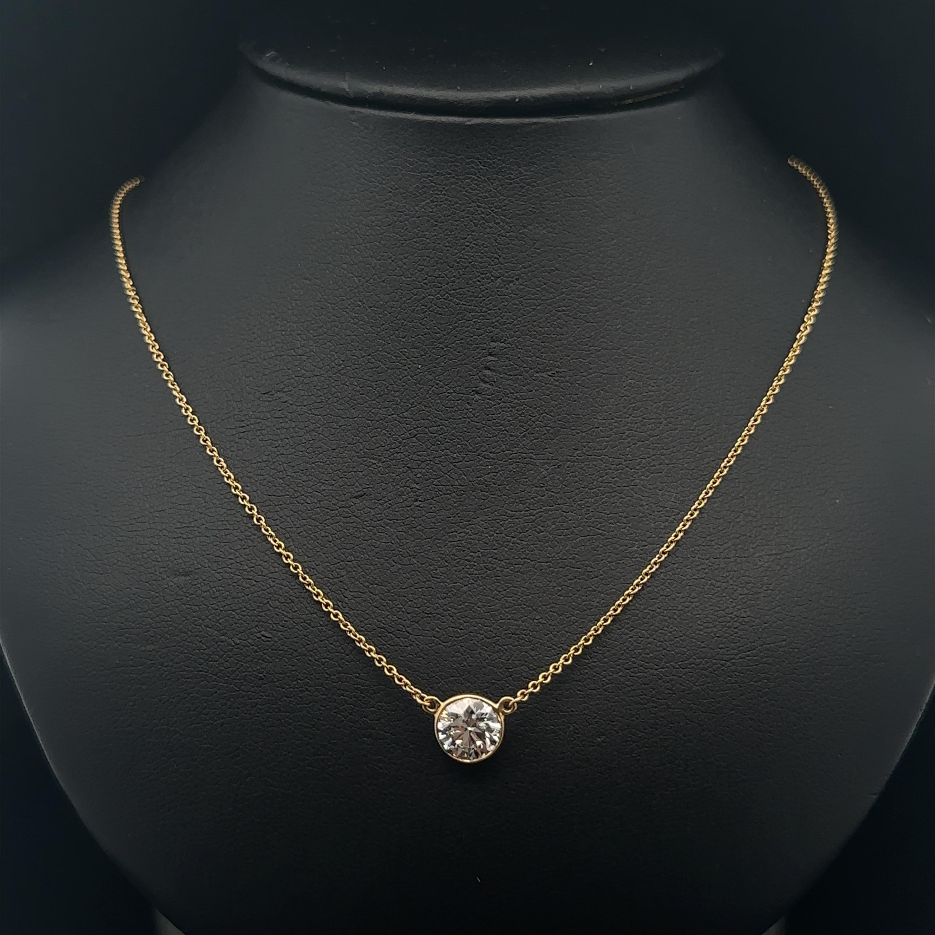 Tiffany & Co. Collana Peretti in oro 18k con solitario di diamanti da 1,25 ct. 3