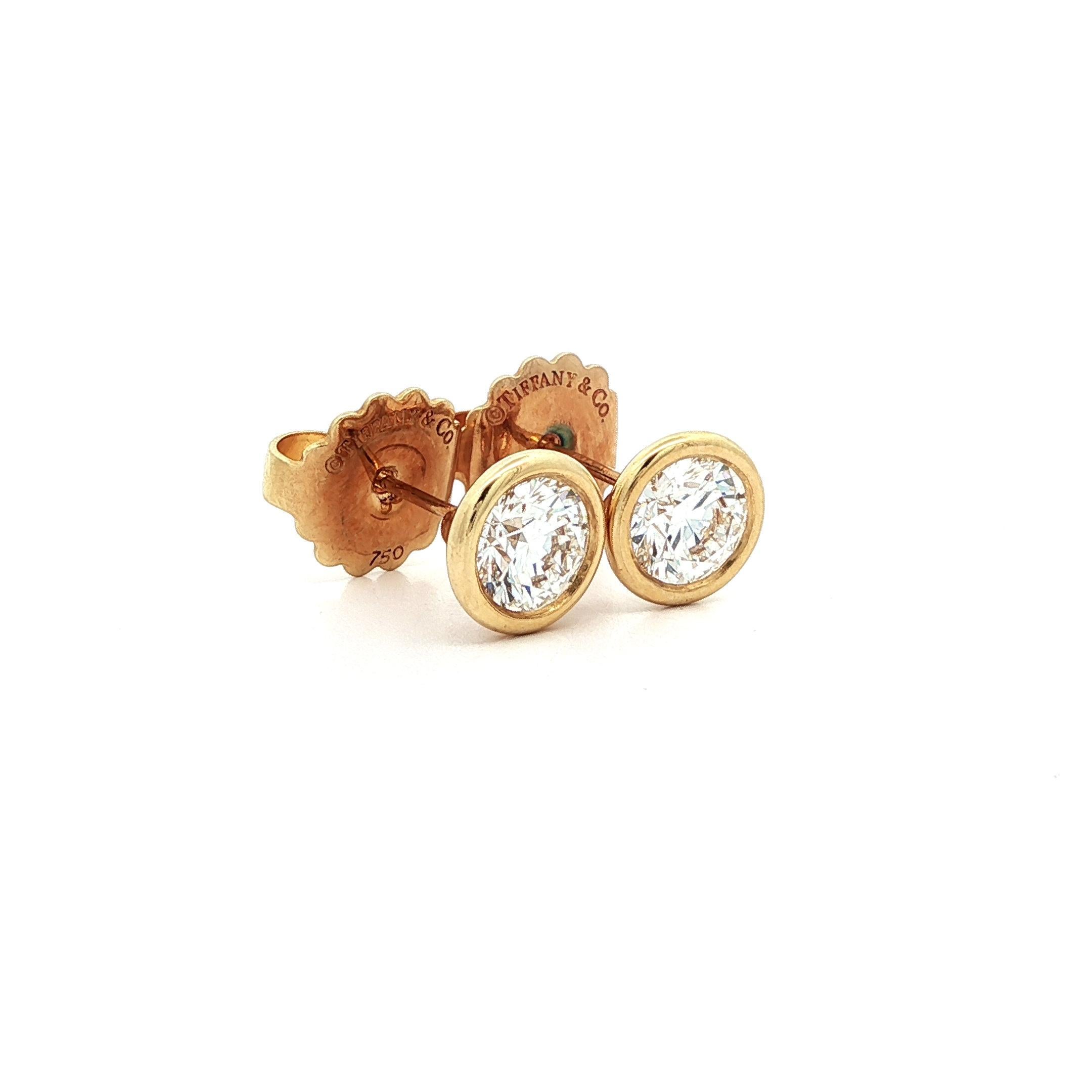 Tiffany & Co. Orecchini Peretti in oro 18 carati con diamante da 1,82 carati per metro in vendita 8
