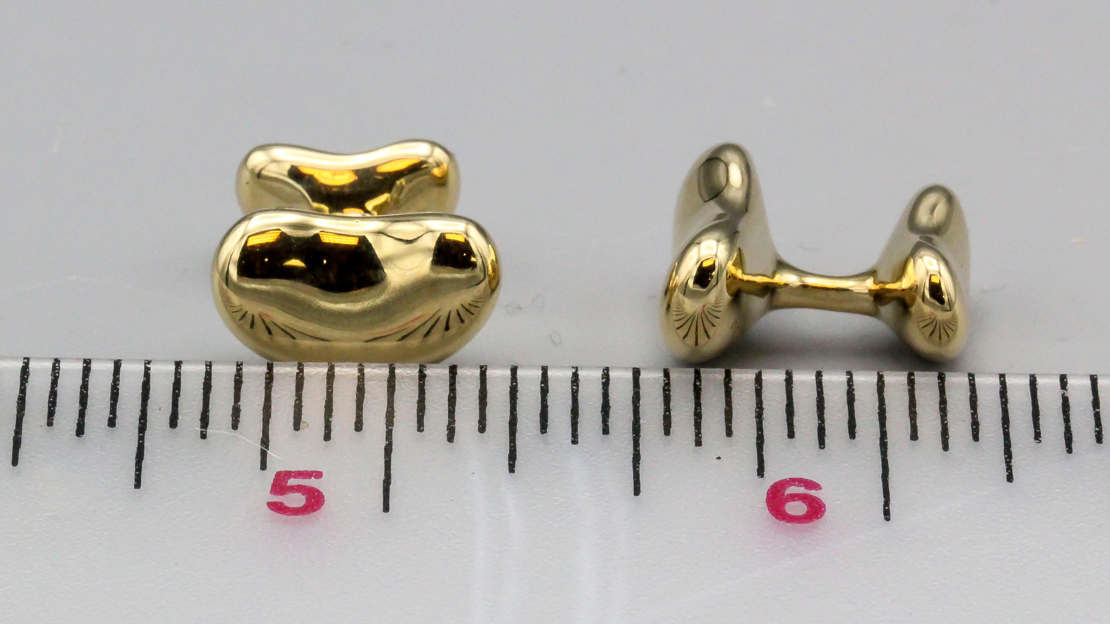 Uomo Tiffany & Co. Gemelli Peretti a forma di fagiolo in oro 18k