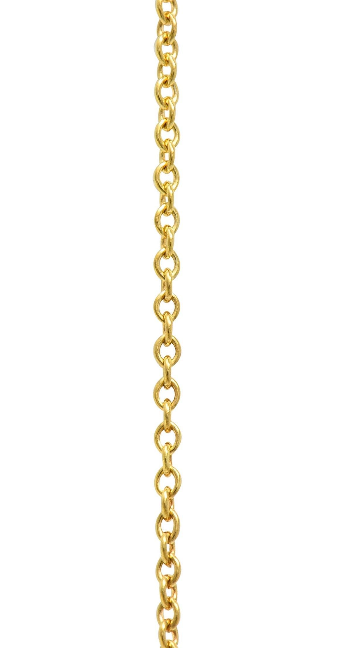Tiffany & Co. Peretti 18K Gold Vintage Snake Chinese Zodiac Pendant Necklace 7