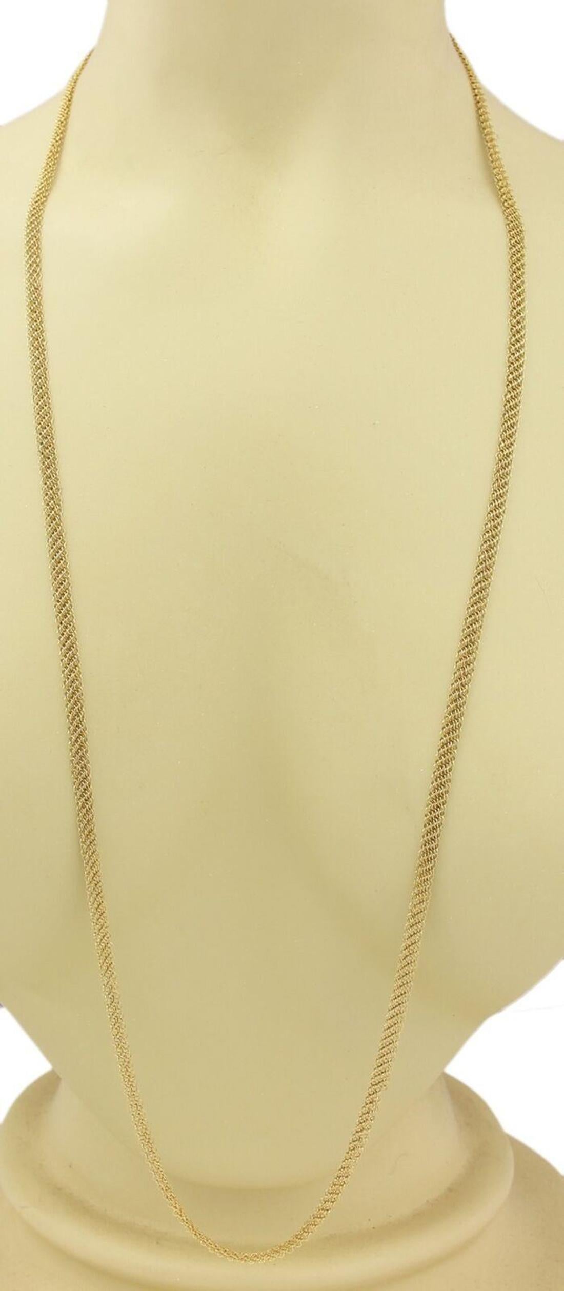 Moderne Tiffany & Co. Peretti Collier en or jaune 18k avec chaîne à mailles larges de 6 mm 30