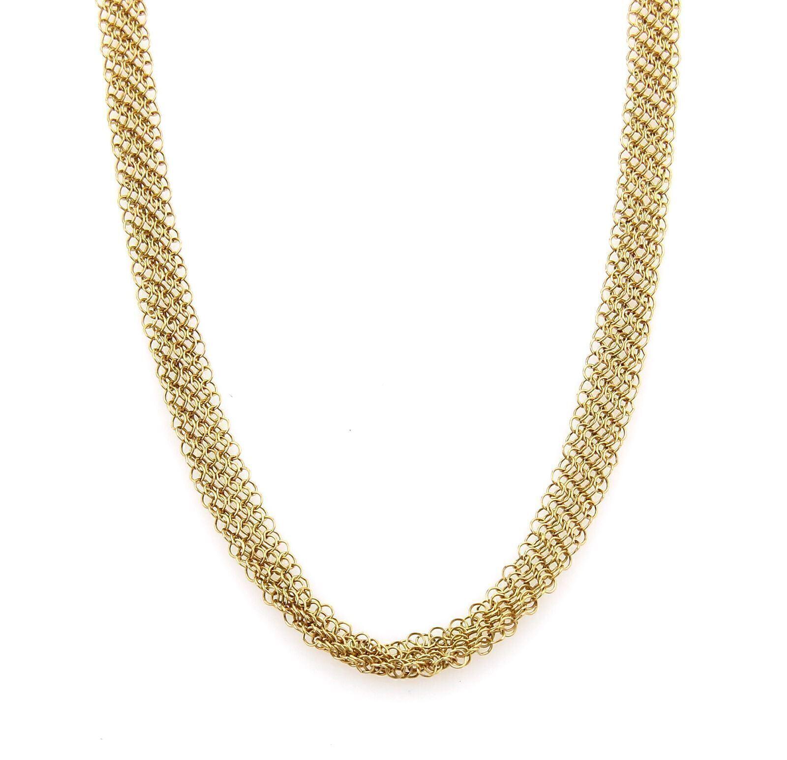 Tiffany & Co. Peretti Collier en or jaune 18k avec chaîne à mailles larges de 6 mm 30