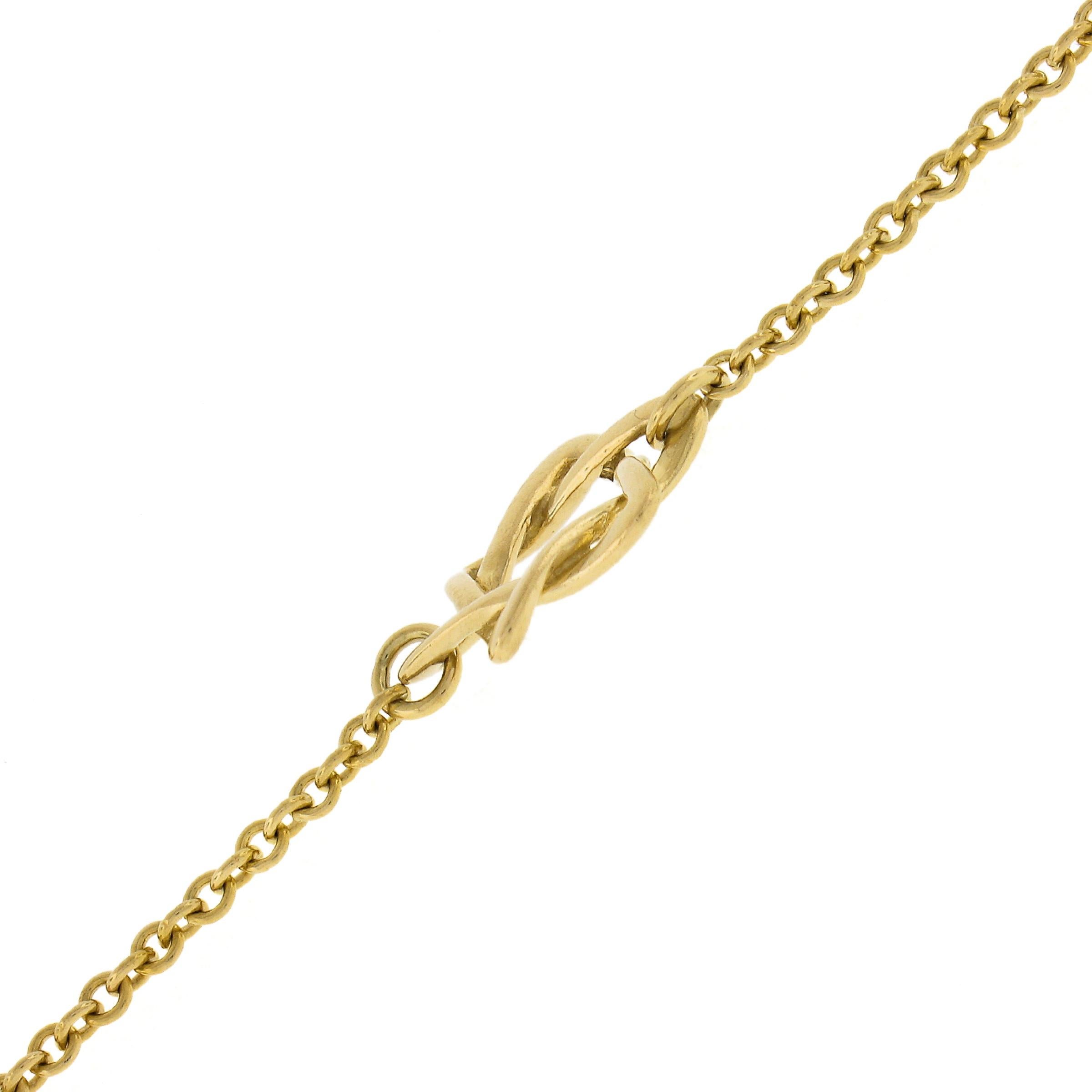 Women's or Men's Tiffany & Co. Peretti 18K Yellow Gold Open Work Star of David Station Bracelet