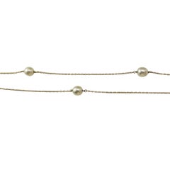Tiffany & Co. Peretti 18K Yellow Gold Pearls by the Yard Necklace 45" #17115