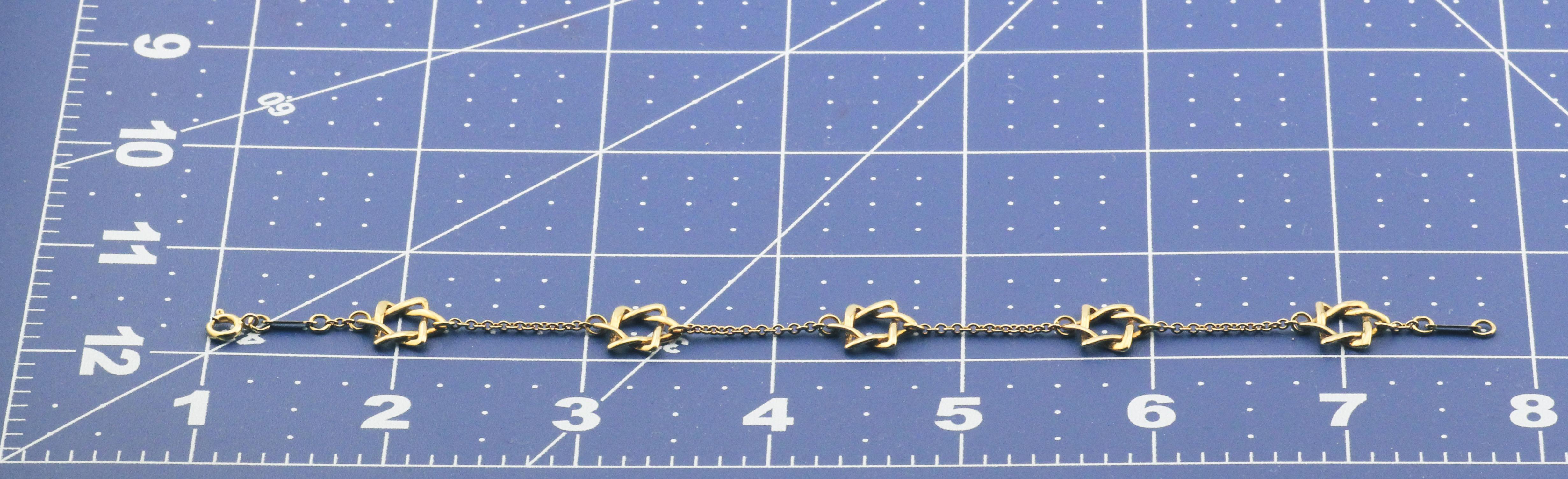 Tiffany & Co. Peretti 18K Yellow Gold Star of David Bracelet 3