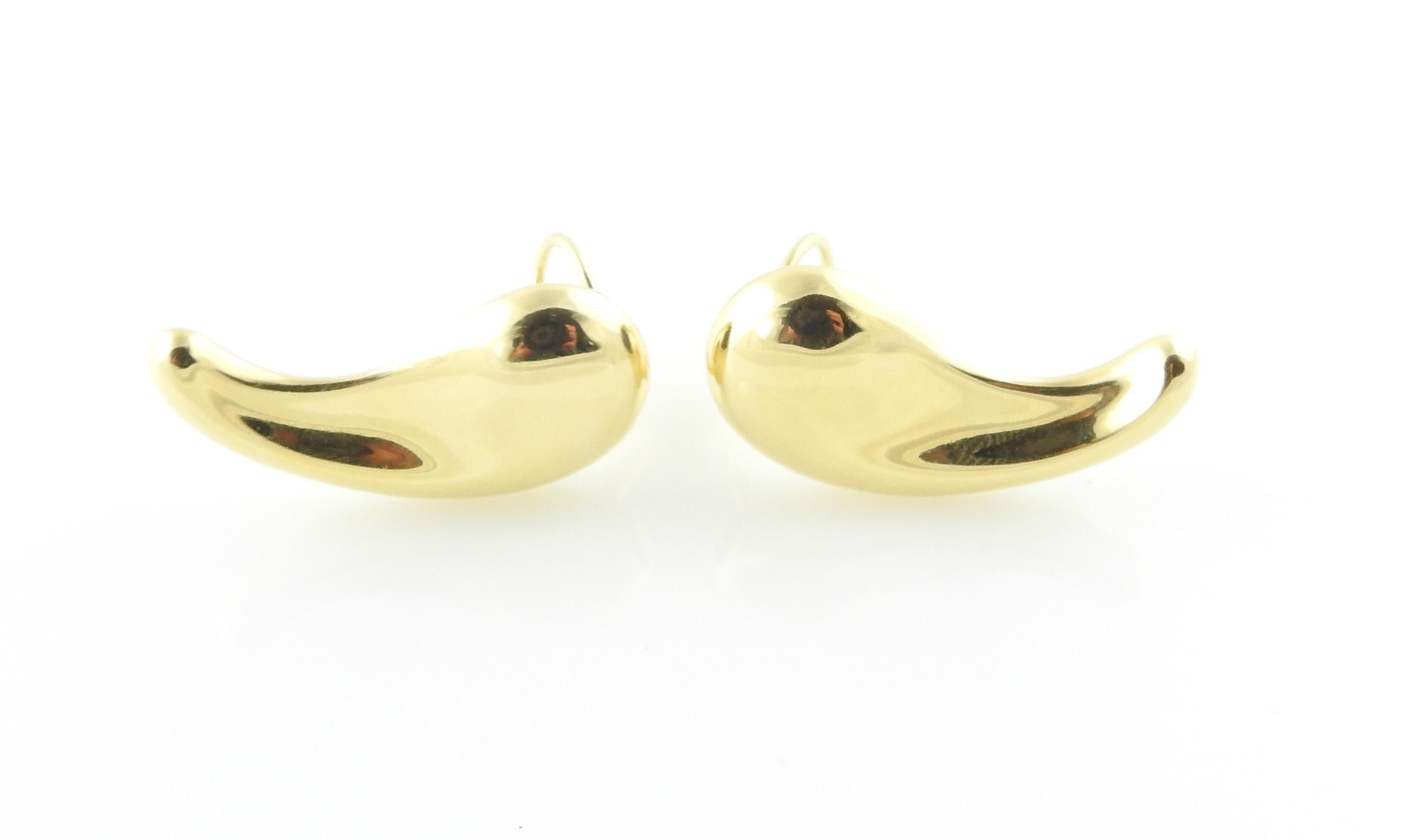 Tiffany & Co. Peretti 18K Gelbgold X Große Bohnen-Ohrringe Clip auf im Zustand „Gut“ im Angebot in Washington Depot, CT