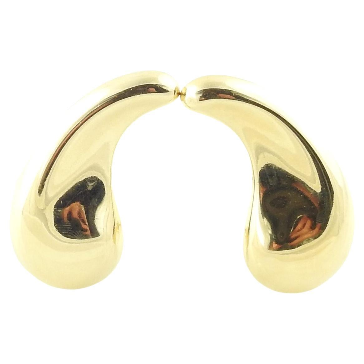 Tiffany & Co. Peretti 18K Gelbgold X Große Bohnen-Ohrringe Clip auf im Angebot