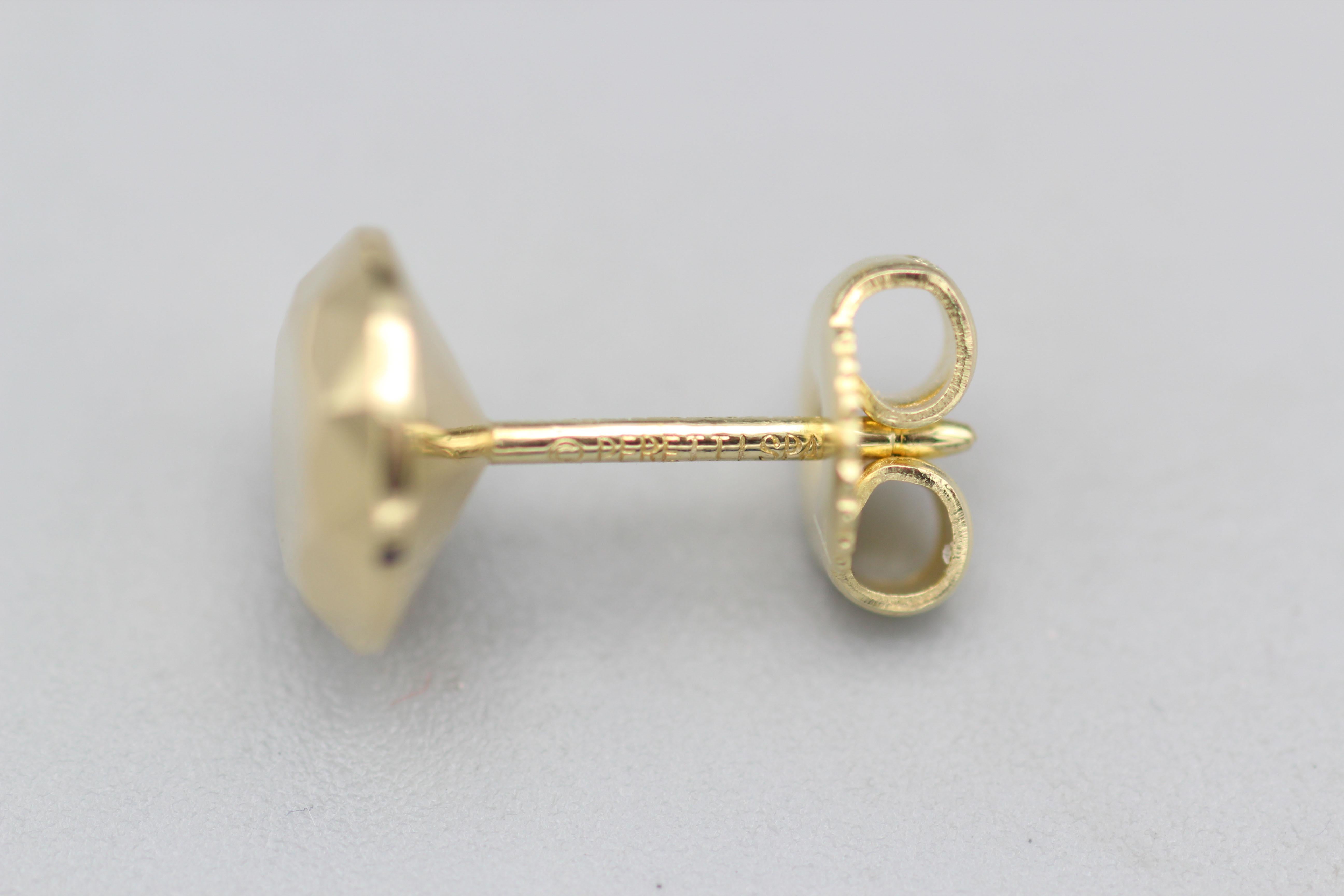 Tiffany & Co. Peretti 2 Carat Facet 18k Gold Stud Earrings 1
