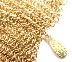 Tiffany & Co. Peretti Long Mesh Scarf Yellow Gold Necklace