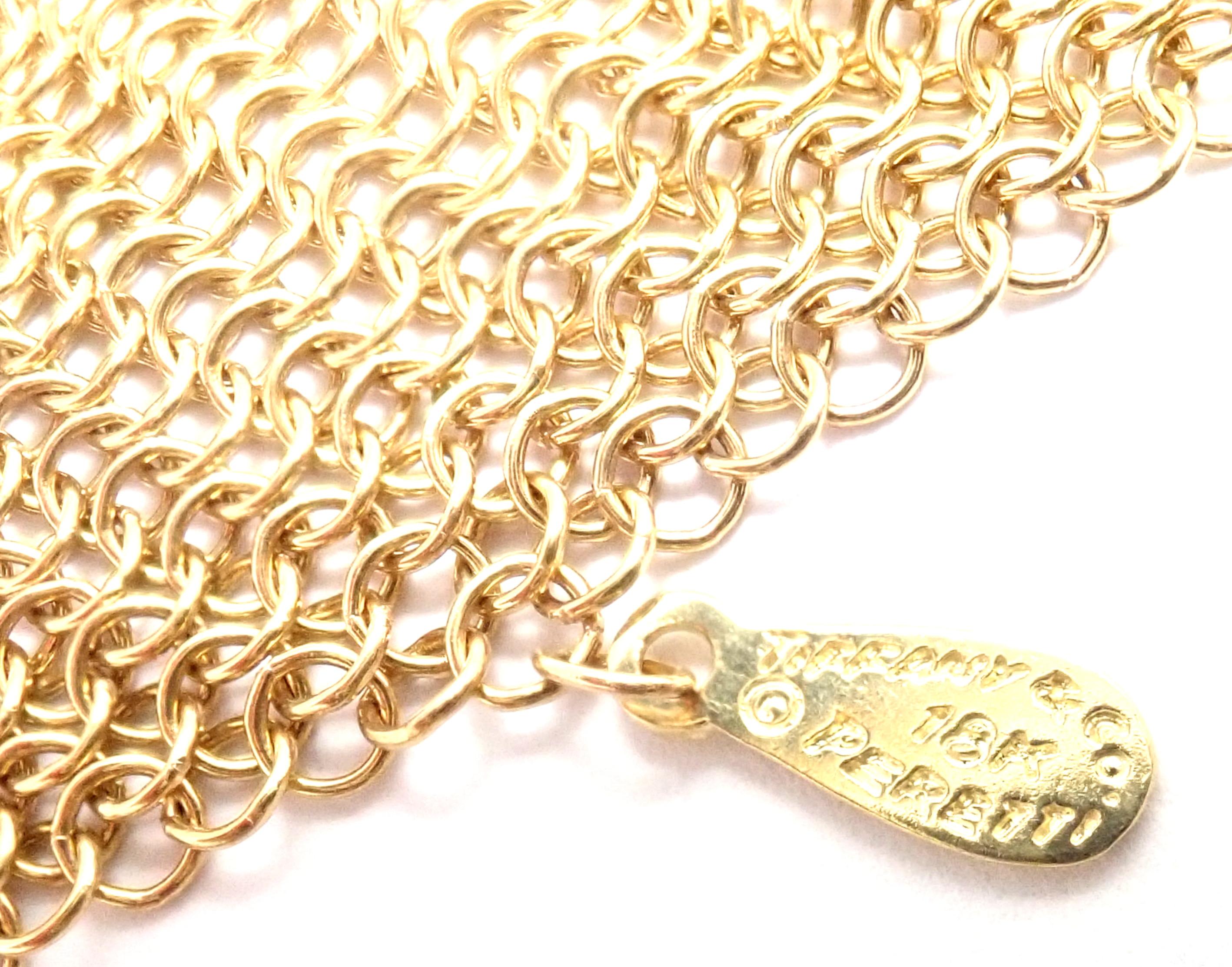 gold mesh necklace