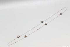 Tiffany & Co. Peretti by Yard Pearl, Diamond, Ruby and Platinum Necklace Chain