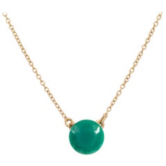 Vintage Tiffany & Co Peretti Color by the Yard Necklace Green Aventurine 18k Gold Estate