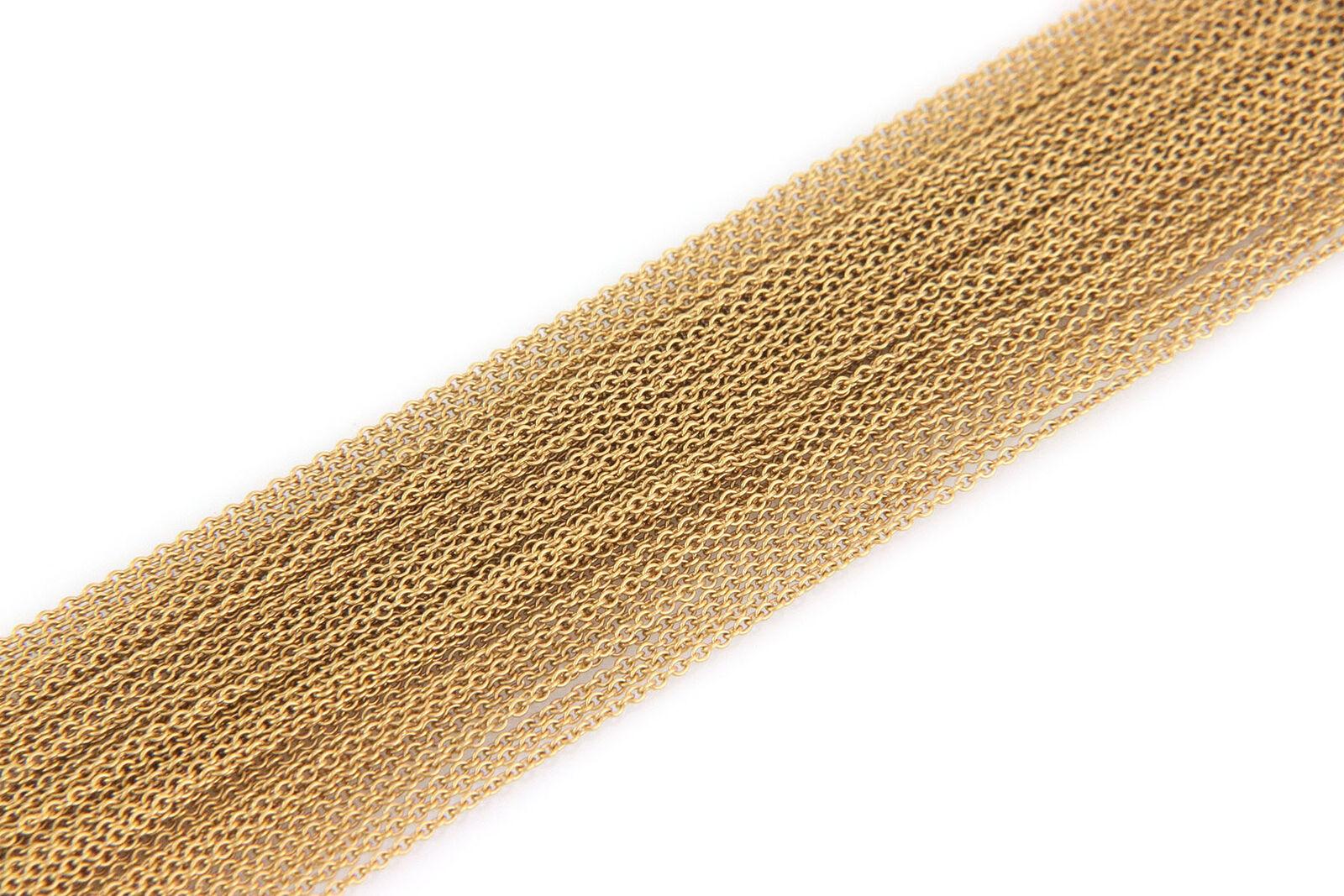 Tiffany & Co. Peretti Diamant 18k Gold Bohne Anhänger Multi Kette Halsband Halskette im Zustand „Hervorragend“ in Boca Raton, FL