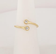 Tiffany & co peretti diamond 18k yellow gold hoop bypass band ring