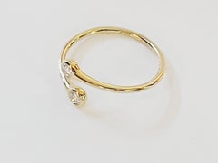 Tiffany & co peretti diamond 18k yellow gold hoop bypass band ring