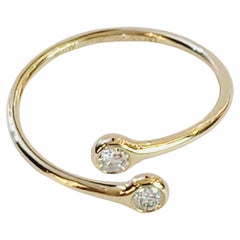 Tiffany & co peretti diamond 18k yellow gold hoop bypass band ring
