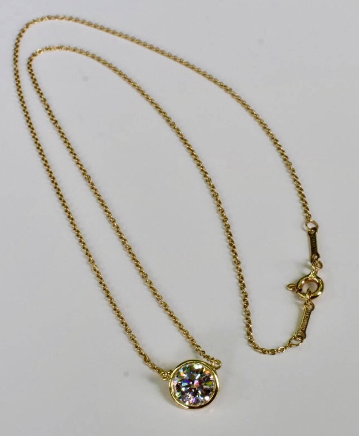 Round Cut Tiffany & Co. Peretti Diamond Necklace