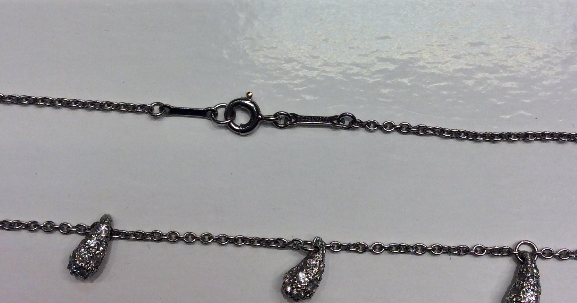 Tiffany & Co. Peretti Diamond Platinum Necklace 2