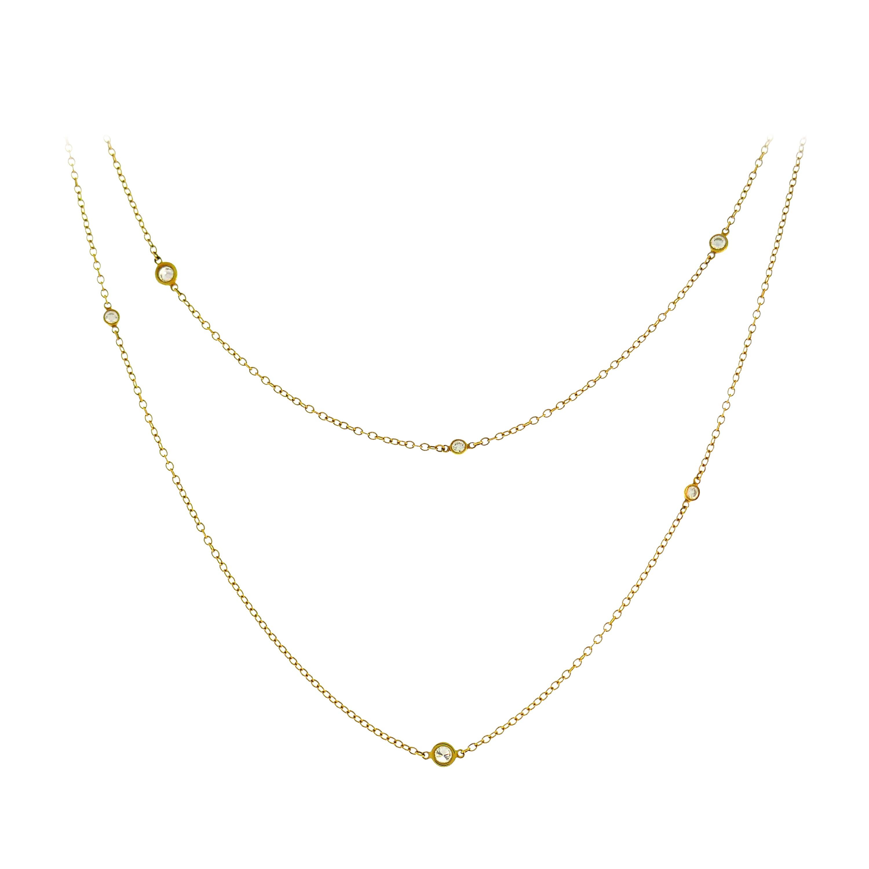 Tiffany & Co. Peretti Diamonds by the Yard Gold Necklace