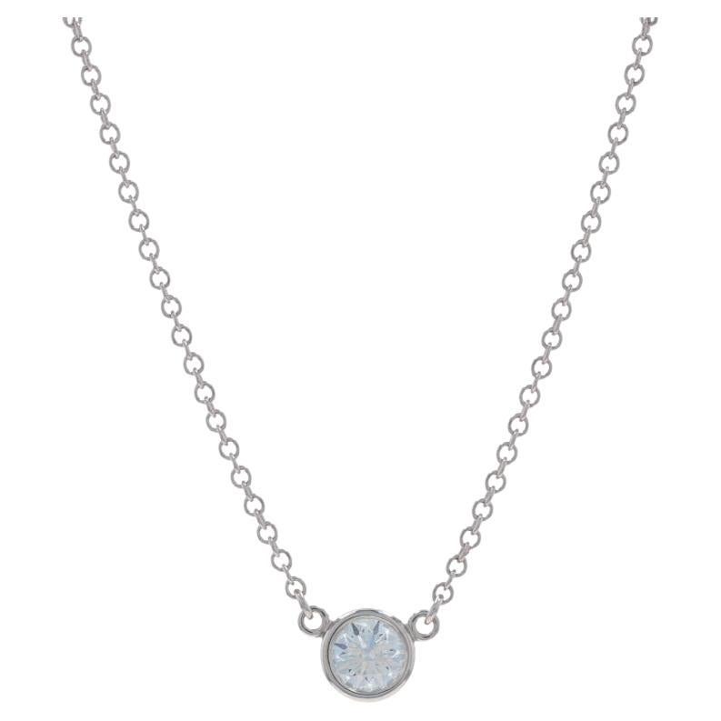 Tiffany & Co. Peretti Diamonds by the Yard Necklace 16" Platinum 950 Round .20ct For Sale