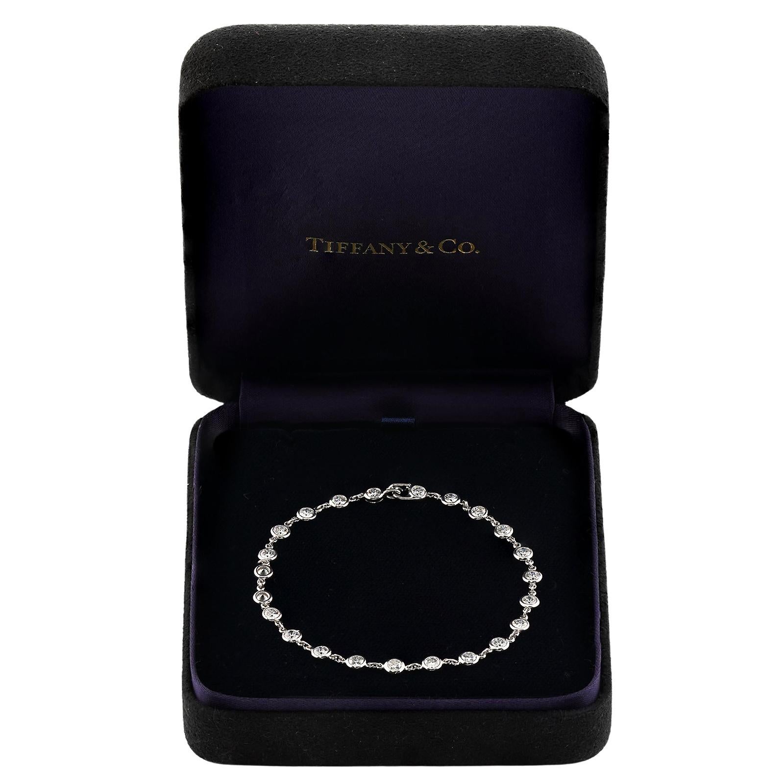 TIFFANY & CO. Platin-Diamantarmband von Peretti Diamonds by the Yard (Brillantschliff) im Angebot